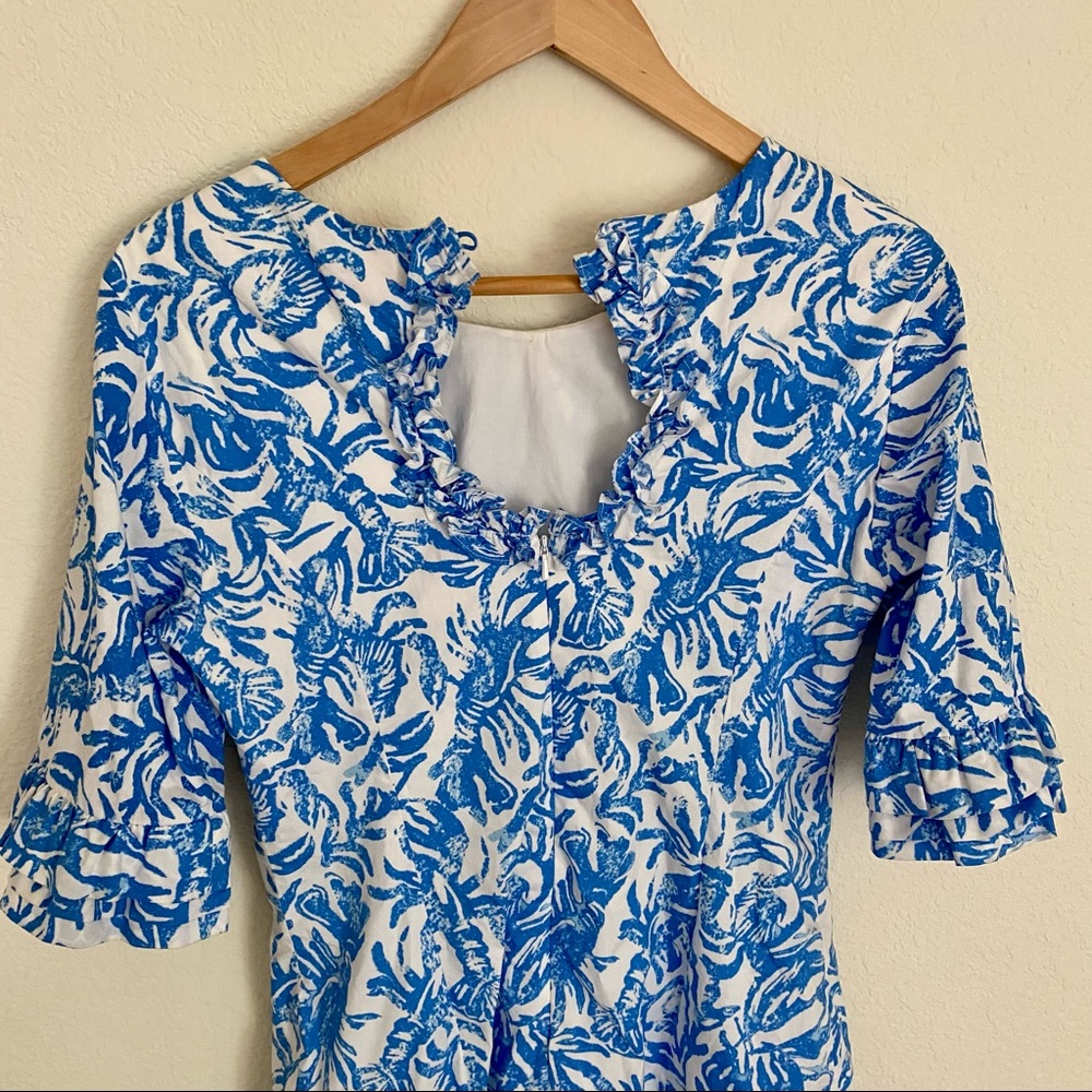 Lilly Pulitzer Blue Lobster Coral Dress 4 - Picture 3 of 5